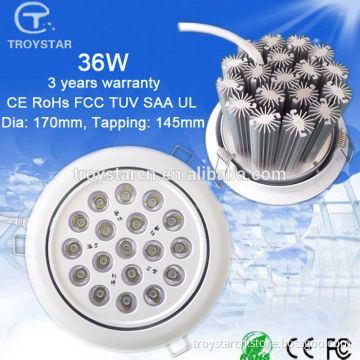 Ultra-small size solid heat dissipation body led downlight 36w with 150-160mm cut out